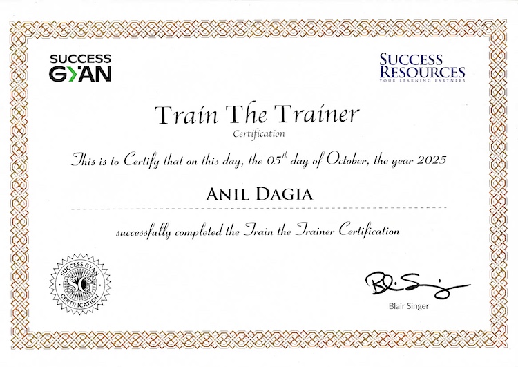 train the trainer blair singer success gyan 2025